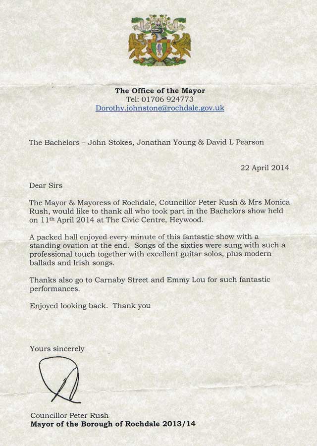 mayor letter