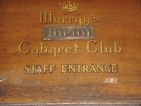 Murray's Stage Door Sign